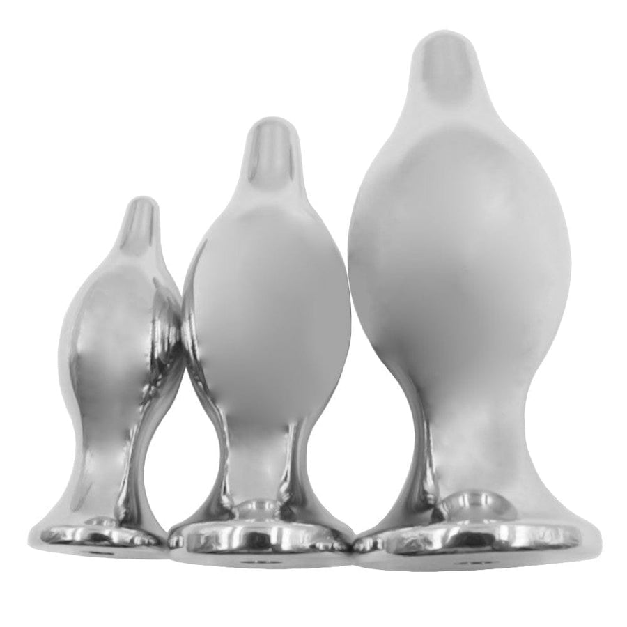 Shiny Metal Butt Plug With Pull Ring, gallery view 4