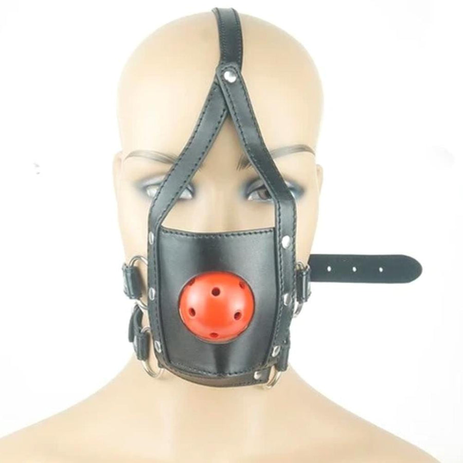 Adjustable Leather Sex Muzzle BDSM product view