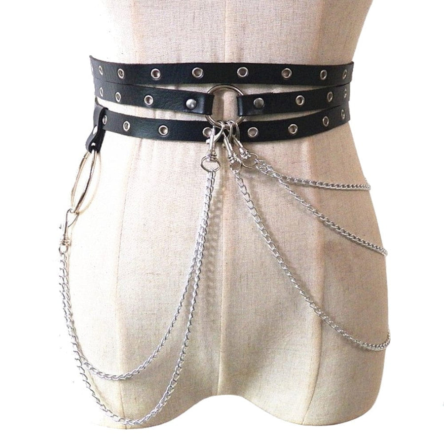 Leather and Chains BDSM Belt BDSM, gallery view 3