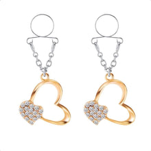 Load image into Gallery viewer, BDSM Dangling Heart Clip-on Nipple Jewelry
