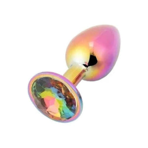 Rainbow-Colored Princess Butt Plug BDSM