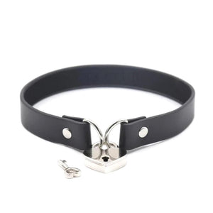 BDSM Flirting Heart Locking Collar