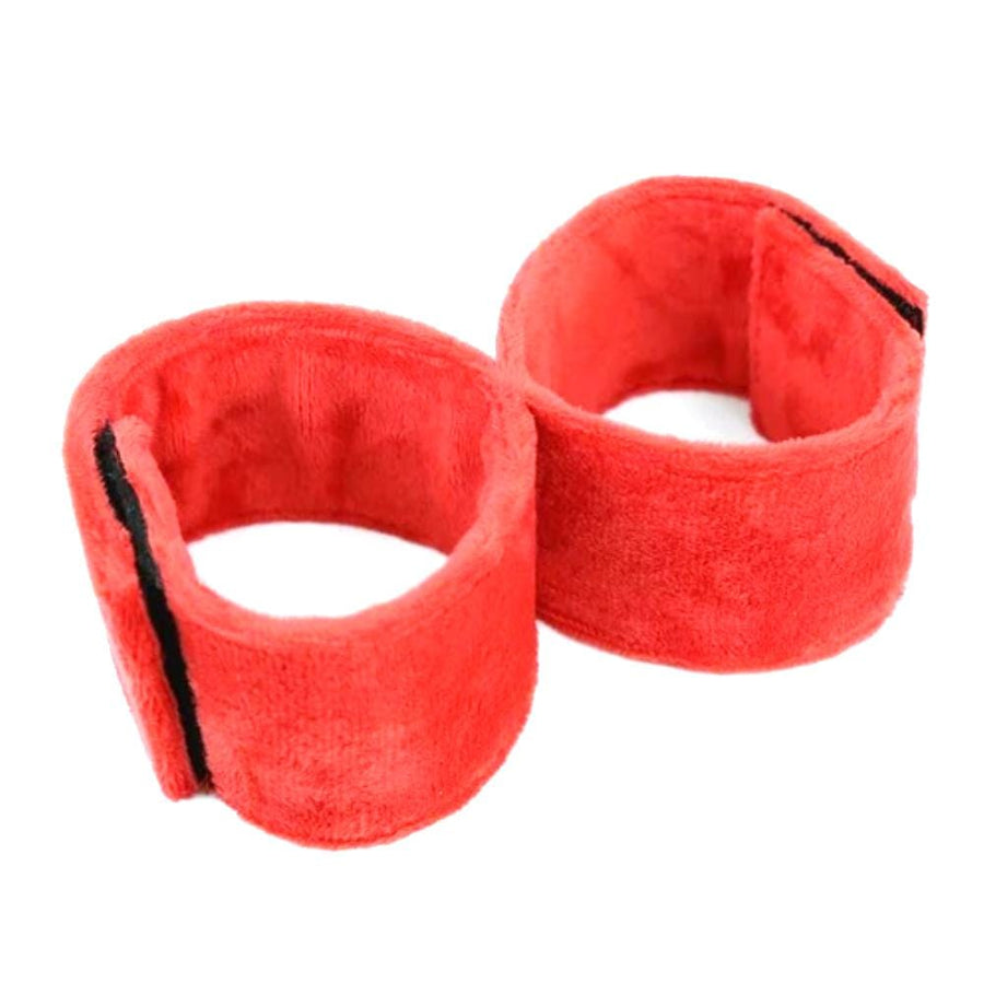 Super Comfy Red Foot Cuffs BDSM product view