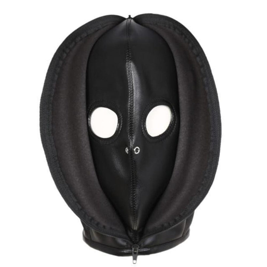 Full Leather Sensory Deprivation Hood BDSM product view