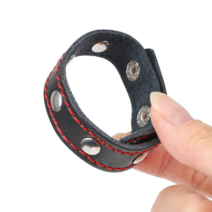 Adjustable Leather Cock Stud Ring BDSM, gallery view 2