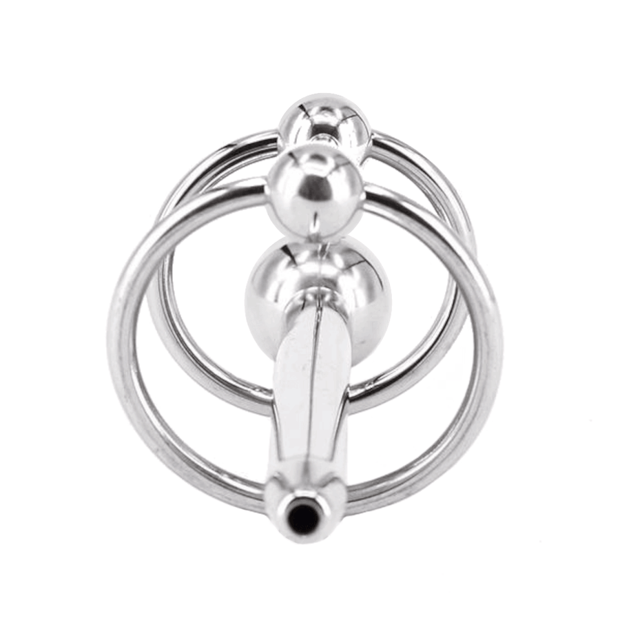 Double Ring Hollow Prince Albert Wand BDSM, gallery view 2