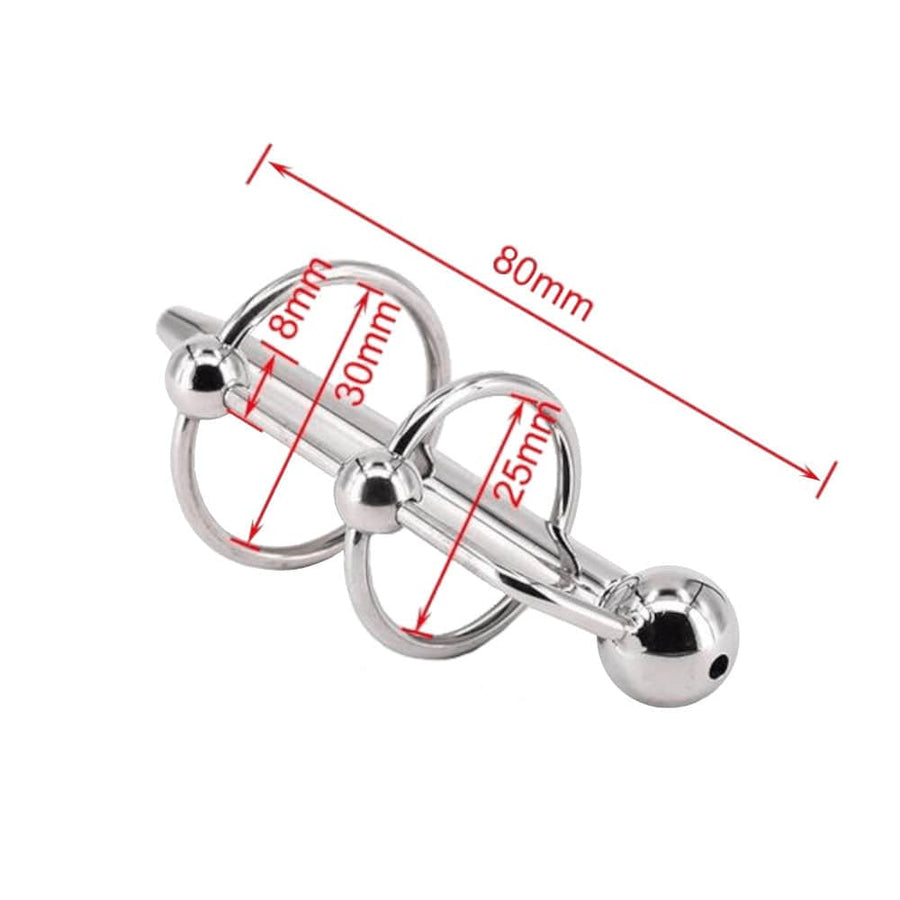 Double Ring Hollow Prince Albert Wand BDSM, gallery view 6