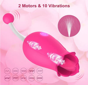 2 in 1 Licking & G-Spot Clitoral Vibrator