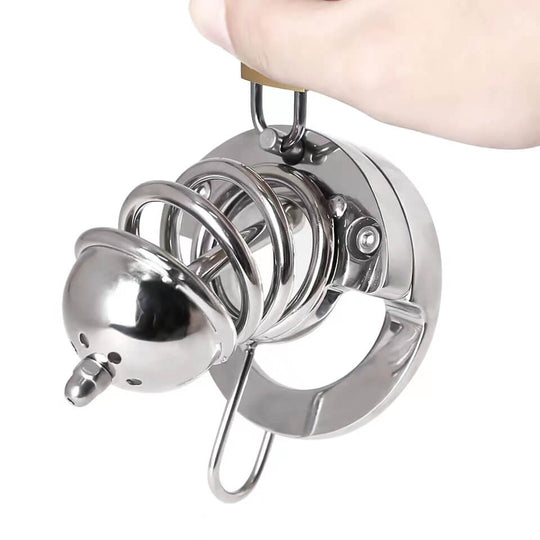 2 in1 Stainless Steel Helmet Chastity Cage product view