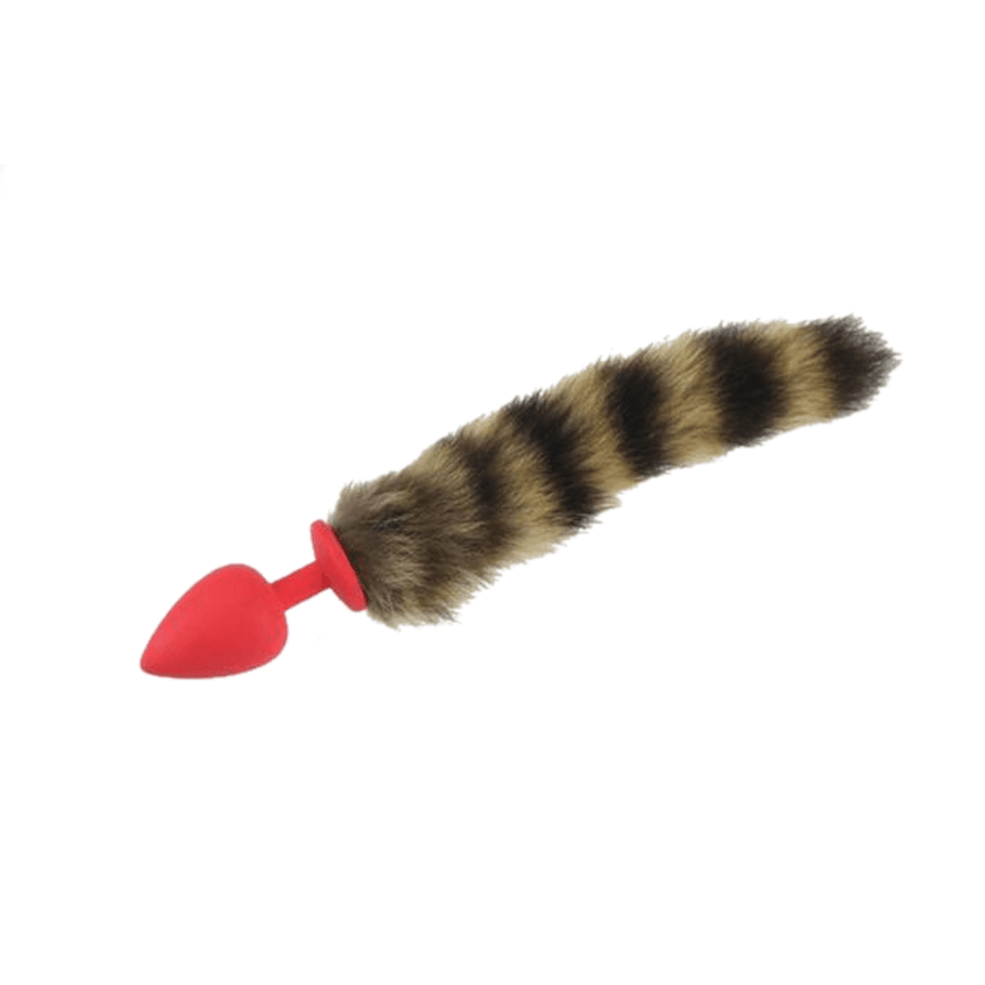Random Silicone Raccoon Tail Butt Plug BDSM, gallery view 4