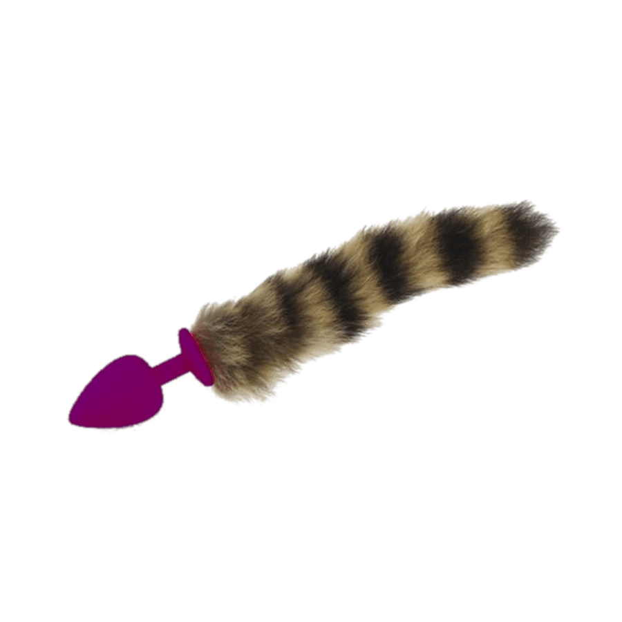 Random Silicone Raccoon Tail Butt Plug BDSM, gallery view 3