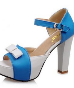 Cute Bowtie Open Toe Heels, gallery view 3