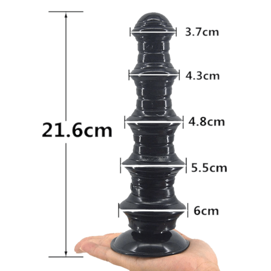 Pagoda-Inspired Anal Dildo With Suction Cup BDSM, gallery view 9