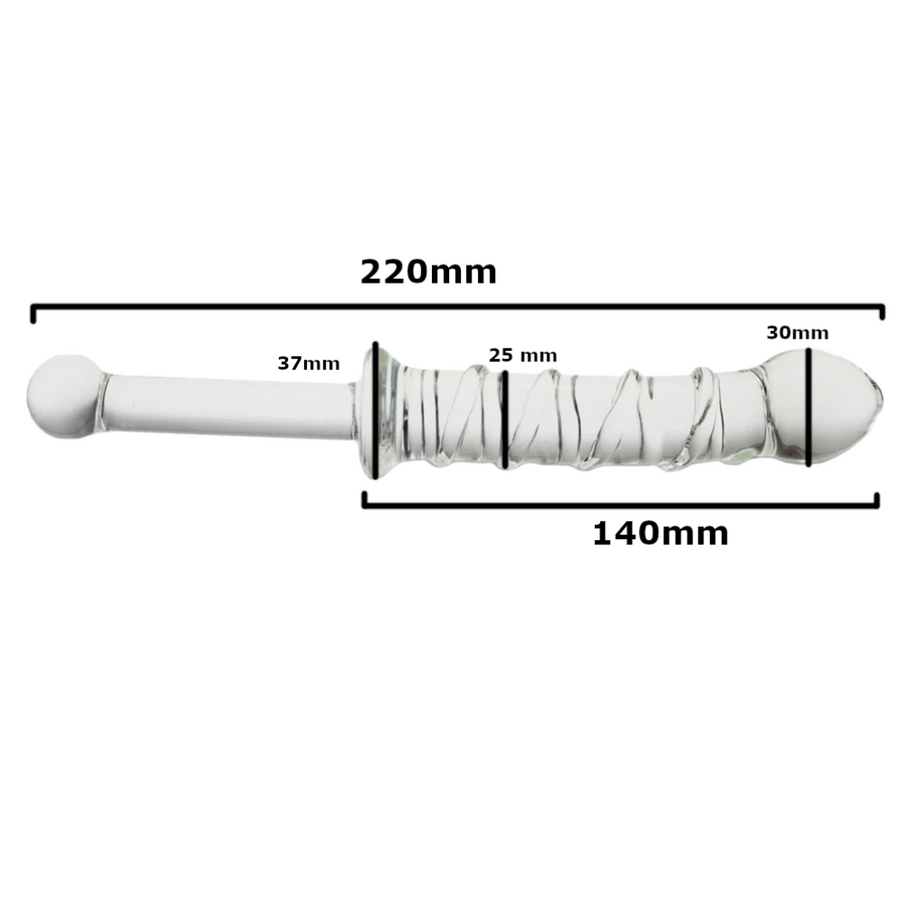 Small Clear Glass Dildo, gallery view 4