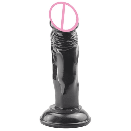 Black Silicone Dildo With Suction Cup product view