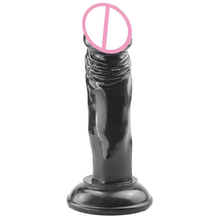 Load image into Gallery viewer, Black Silicone Dildo With Suction Cup

