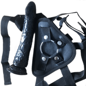 Gode ​​noir réaliste Strap On Delight BDSM