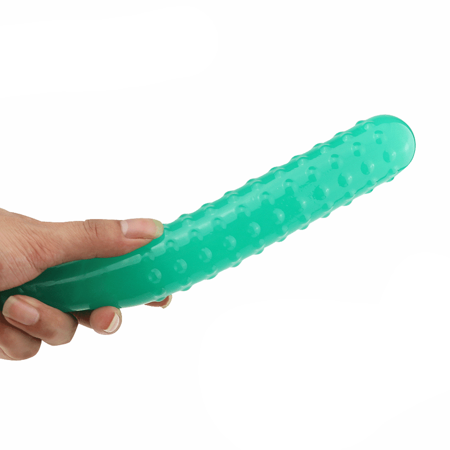Erotic Green Cucumber Masturbator Soft Dildo BDSM, gallery view 2