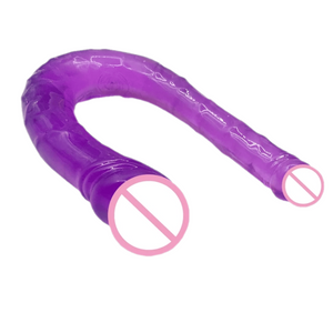 Purple U-Shaped Soft Jelly Dildo