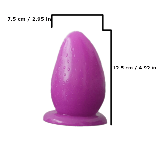 Purple Strawberry Anal Dildo With Suction Cup BDSM, gallery view 4