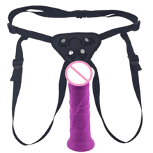 Load image into Gallery viewer, 6 Inch Wearable Purple Dildo
