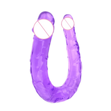 Load image into Gallery viewer, Purple U-Shaped Soft Jelly Dildo
