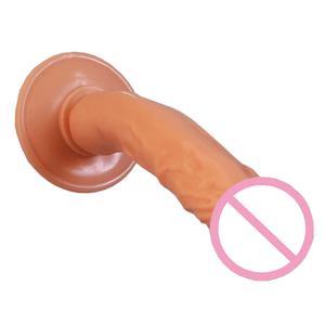 Weicher und strukturierter BDSM-Dildo, 7 Zoll, flexibel