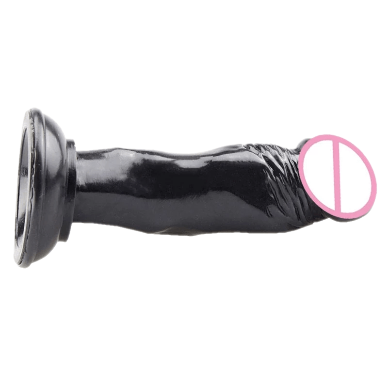 Black Silicone Dildo With Suction Cup, gallery view 4