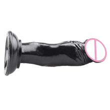 Load image into Gallery viewer, Black Silicone Dildo With Suction Cup
