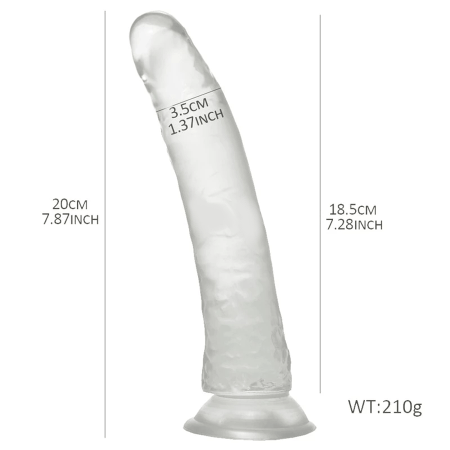 Clear Dildo Realistic Jelly 7 Inch BDSM, gallery view 5