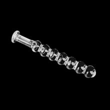 Load image into Gallery viewer, Pleasure Glass Crystal Beaded Dildo BDSM
