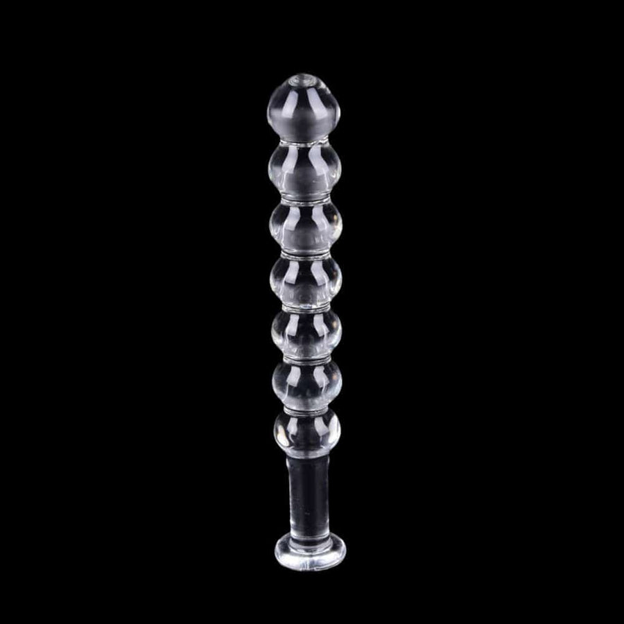 Pleasure Glass Crystal Beaded Dildo BDSM, gallery view 2