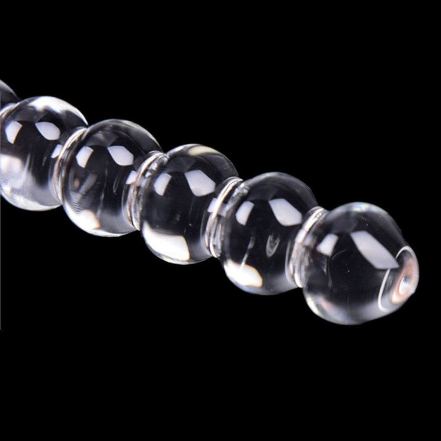 Pleasure Glass Crystal Beaded Dildo BDSM, gallery view 3