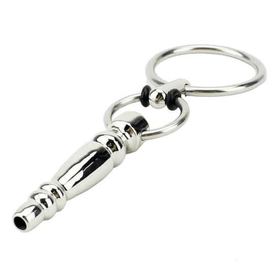 Hollow Stainless Penis Plug With Cock Ring product view