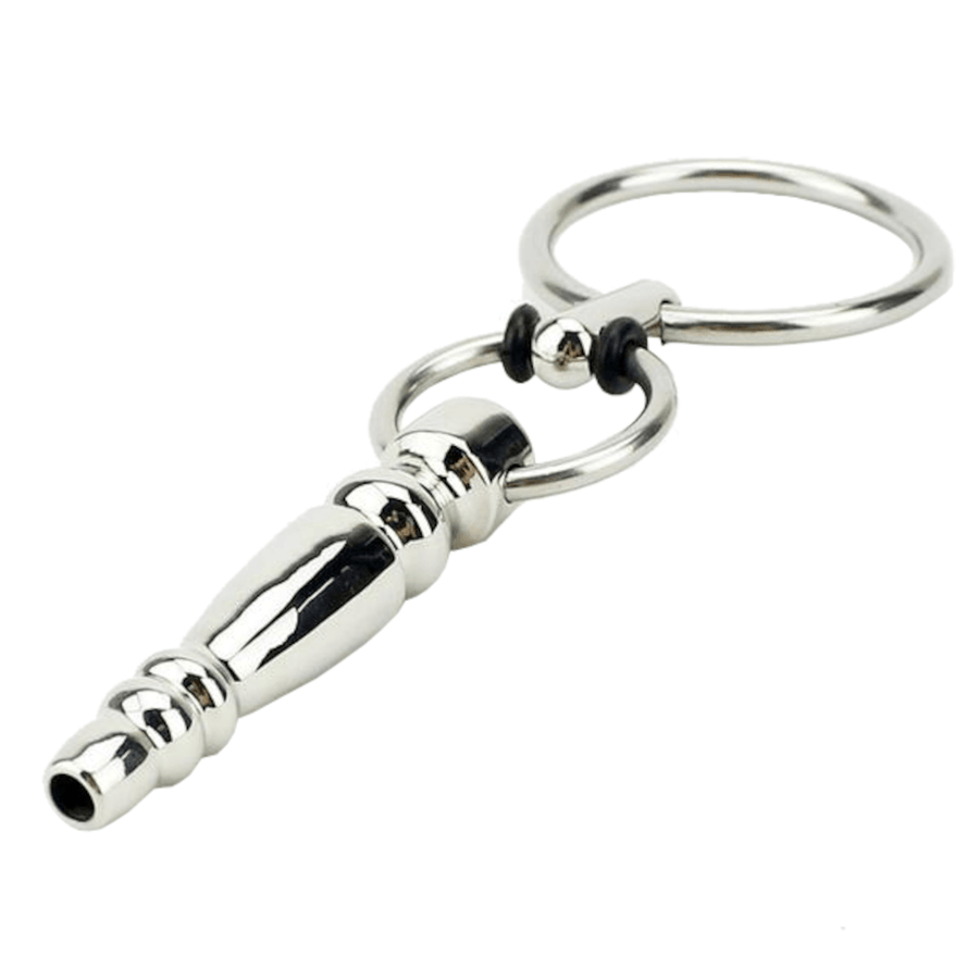 Hollow Stainless Penis Plug With Cock Ring product view