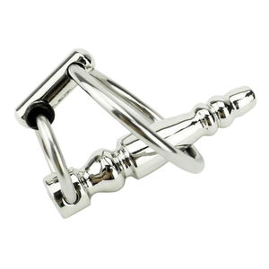 Hollow Stainless Penis Plug With Cock Ring