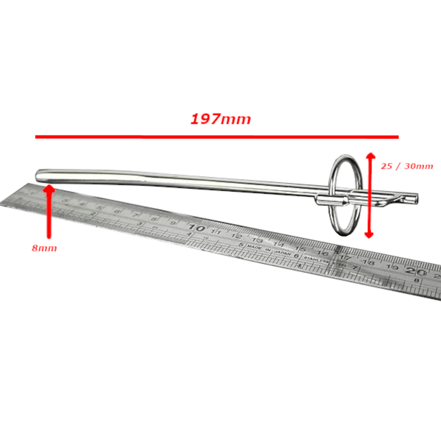J-Contoured Stainless Urethral Sound BDSM, gallery view 6