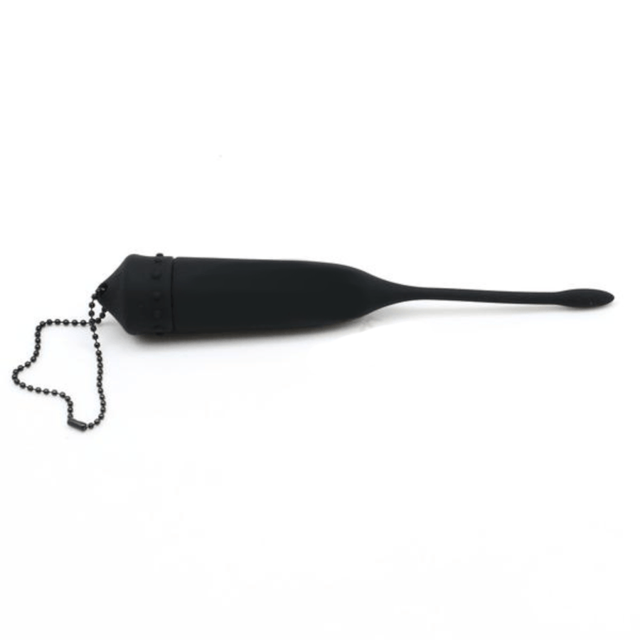 Silicone Vibrating Black Penis Plug, gallery view 5