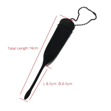 Load image into Gallery viewer, Silicone Vibrating Black Penis Plug
