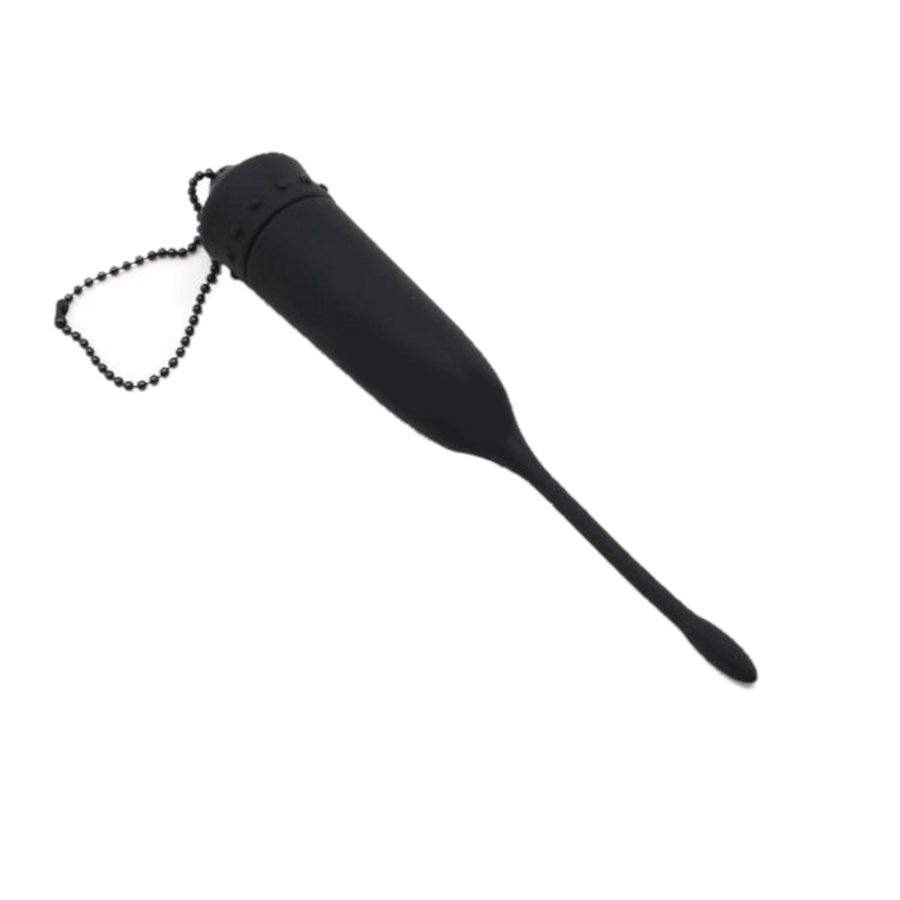 Silicone Vibrating Black Penis Plug, gallery view 4