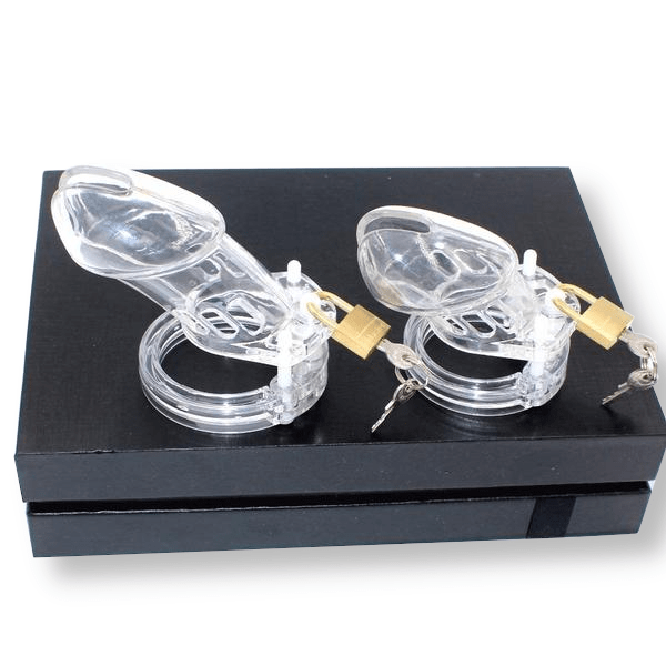 Margaret Resin Chastity Cage 2.75 inches and 3.55 inches long, gallery view 2
