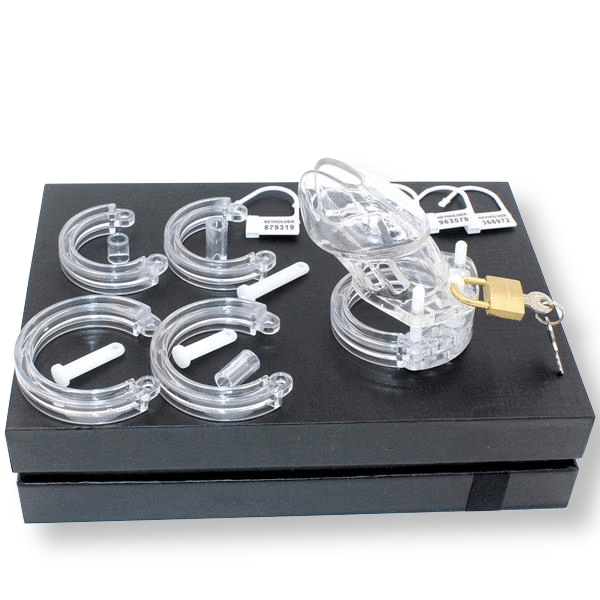 Margaret Resin Chastity Cage 2.75 inches and 3.55 inches long, gallery view 4