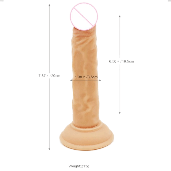 Skinny 7 Inch Dildo With Suction Cup BDSM, gallery view 3