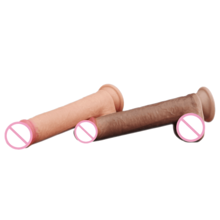 Double Layer Skin-Like 9 Inch Dildo With Suction Cup, gallery view 6