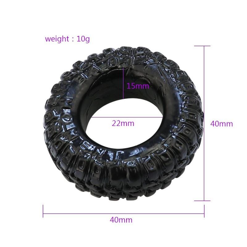 Thick Black Silicone Cock Ring BDSM, gallery view 5