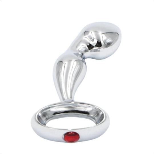 Beaded and Curvy Metal Butt Plug product view