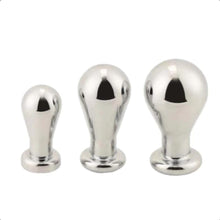 Load image into Gallery viewer, Stainless Steel Bulb Jeweled Butt Plug 3pcs Set BDSM
