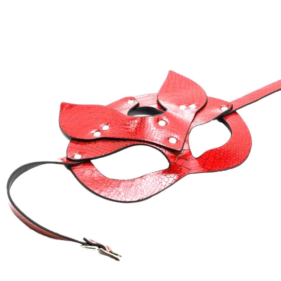 Sexy Red Leather Mask BDSM, gallery view 2