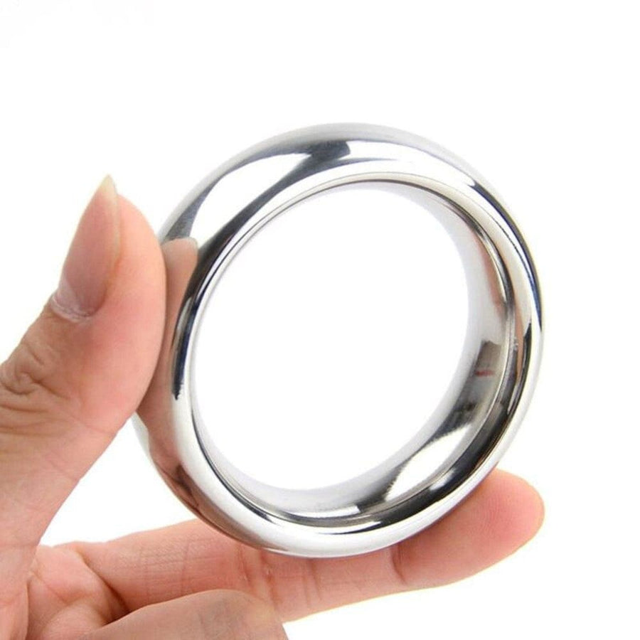 Ejaculation Enhancer Silver Cock Ring BDSM, gallery view 3