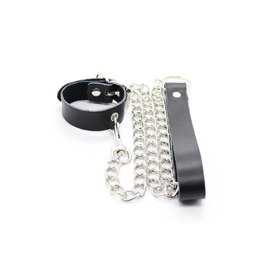 Bondage Games Leather Dick Ring Leash BDSM, gallery view 3